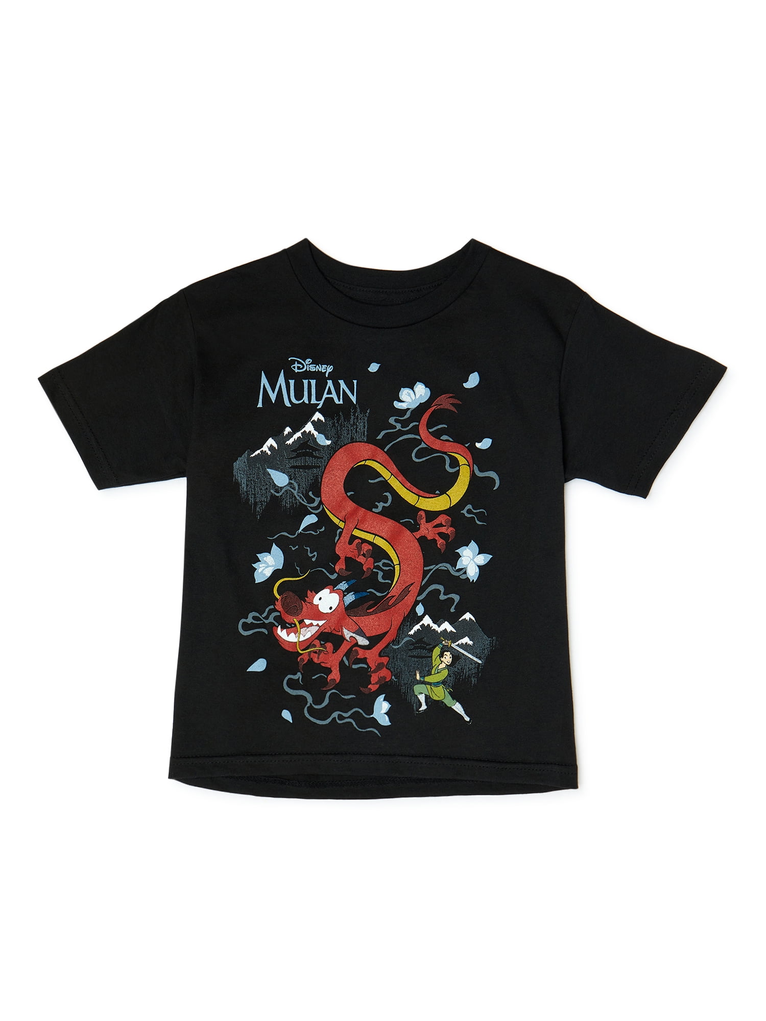 Sleeve Mulan Boys Graphic Disney Short 4-18 T-Shirt Mulandia Scene
