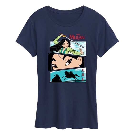 Disney Mulan - Comic Strips Warrior - Women's Short Sleeve Graphic T-Shirt