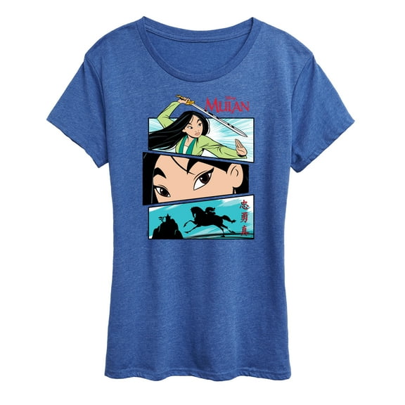 Disney Mulan - Comic Strips Warrior - Women's Short Sleeve Graphic T-Shirt