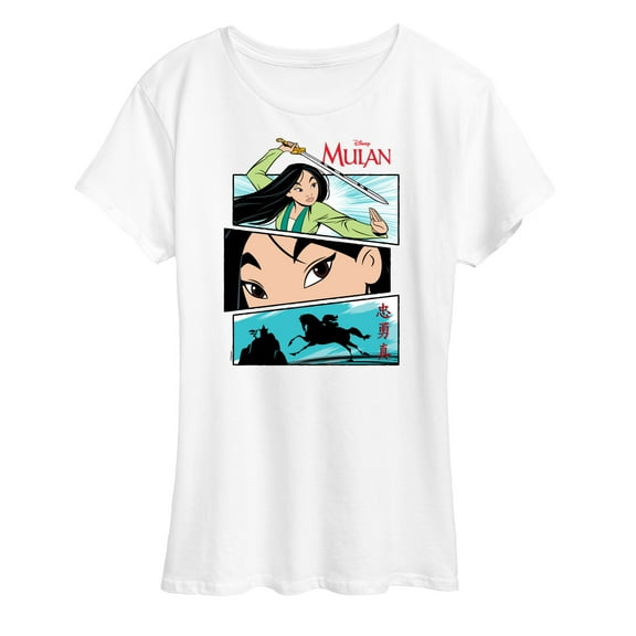 Disney Mulan - Comic Strips Warrior - Women's Short Sleeve Graphic T-Shirt
