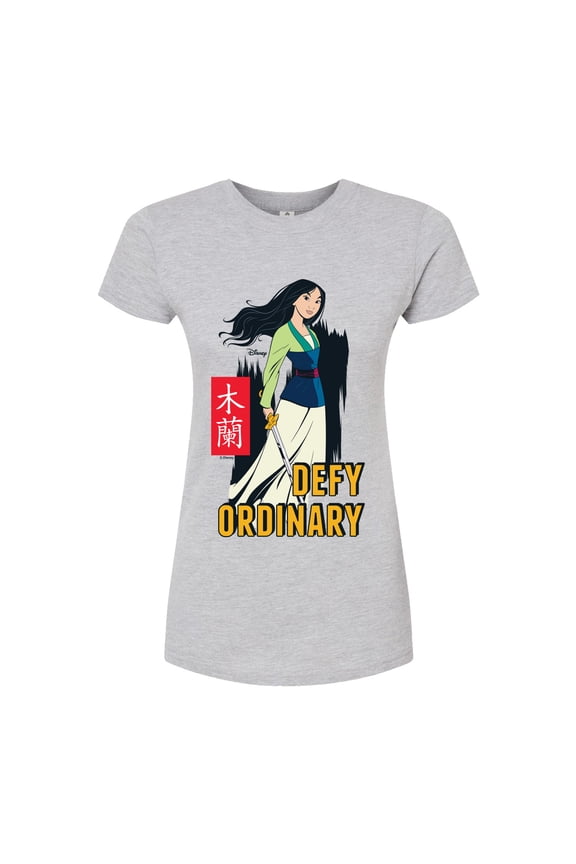 Mulan - Defy Ordinary - Juniors Fitted Graphic T-Shirt