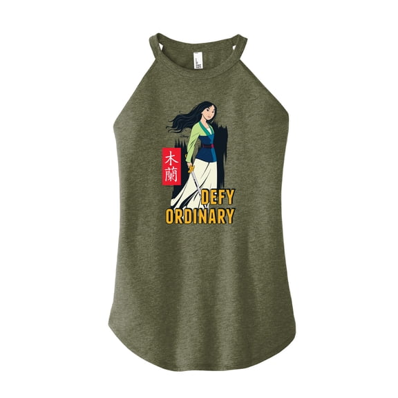 Disney Mulan - Defy Ordinary - Juniors High Neck Tank Top