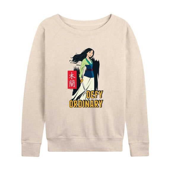 Disney Mulan - Defy Ordinary - Women's Lightweight French Terry Long Sleeve Shirt