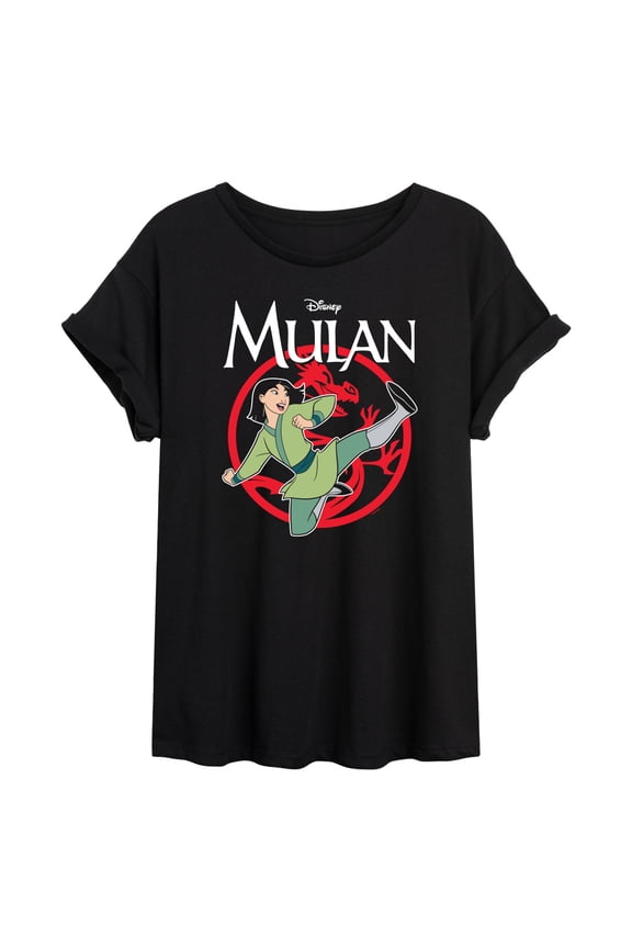 Mulan - Dragon Warrior Karate Kick - Women's Oversized T-Shirt