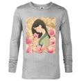 thumbnail image 1 of Disney Mulan Floral T-Shirt - Long Sleeve T-Shirt for Men - Customized-Athletic Heather, 1 of 5
