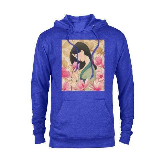 Disney Mulan Floral T-Shirt - Pullover Hoodie for Adults - Customized-Royal Heather