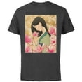 thumbnail image 1 of Disney Mulan Floral T-Shirt - Short Sleeve Cotton T-Shirt for Adults - Customized-Charcoal, 1 of 5
