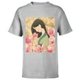 thumbnail image 1 of Disney Mulan Floral T-Shirt - Short Sleeve T-Shirt for Kids - Customized-Athletic Heather, 1 of 5