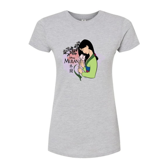 Disney Mulan - Flowers in Bloom - Juniors Fitted Graphic T-Shirt