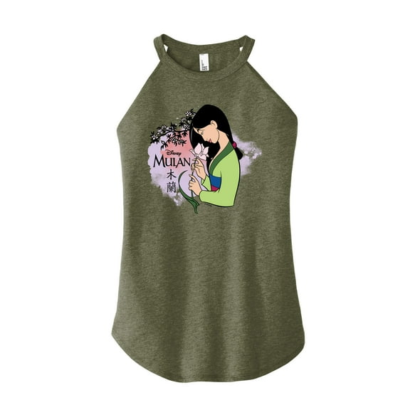 Disney Mulan - Flowers in Bloom - Juniors High Neck Tank Top