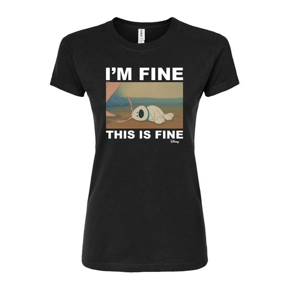 Disney Mulan - I'm Fine, This Is Fine - Juniors Fitted Graphic T-Shirt