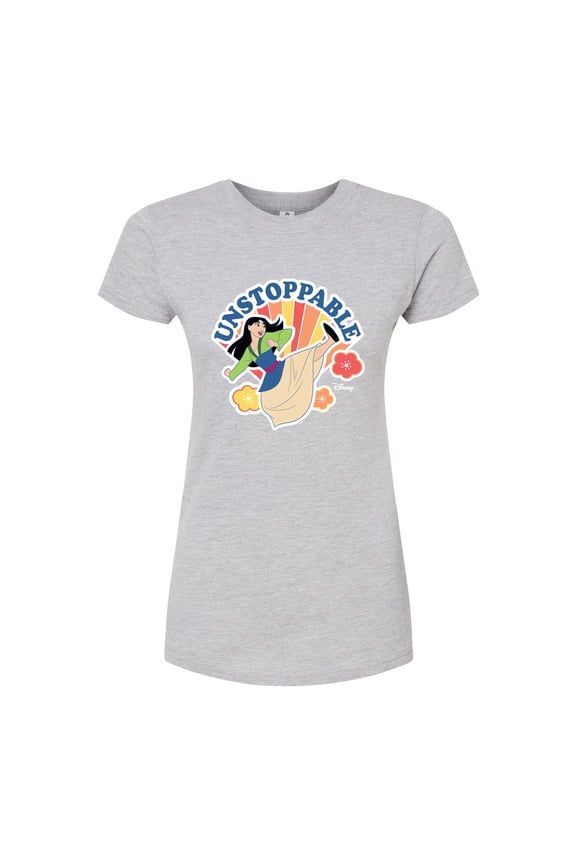 Mulan - Karate Kick Unstoppable - Juniors Fitted Graphic T-Shirt