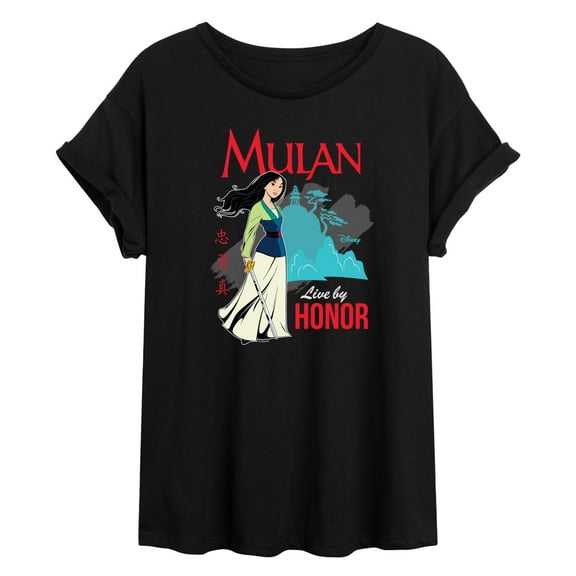 Disney Mulan - Live By Honor - Juniors Ideal Flowy Muscle T-Shirt