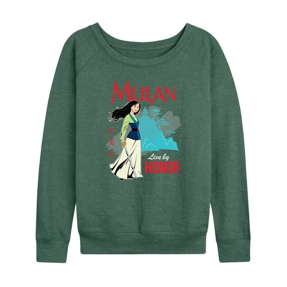 Disney Mulan - Live By Honor - Women's Lightweight French Terry Long Sleeve Shirt