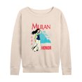 thumbnail image 1 of Disney Mulan - Live By Honor - Women's Lightweight French Terry Long Sleeve Shirt, 1 of 5