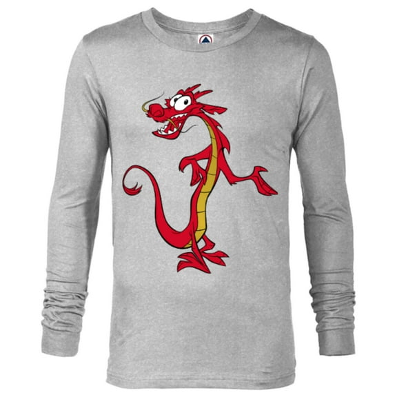 Disney Mulan Mushu Dragon T-Shirt - Long Sleeve T-Shirt for Men - Customized-Athletic Heather