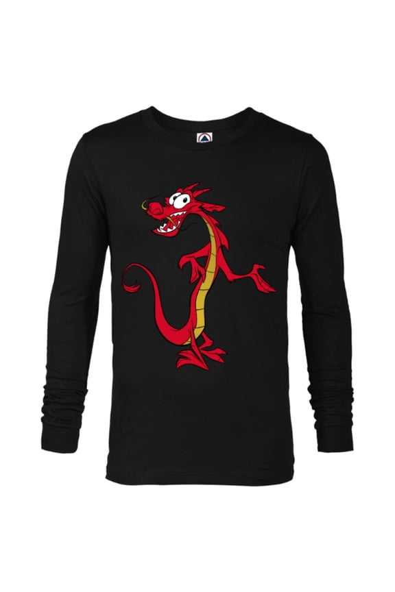 Mulan Mushu Dragon T-Shirt - Long Sleeve T-Shirt for Men - Customized-Black