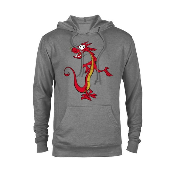 Disney Mulan Mushu Dragon T-Shirt - Pullover Hoodie for Adults - Customized-Graphite Heather