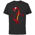 thumbnail image 1 of Disney Mulan Mushu Dragon T-Shirt - Short Sleeve Cotton T-Shirt for Adults - Customized-Black, 1 of 5