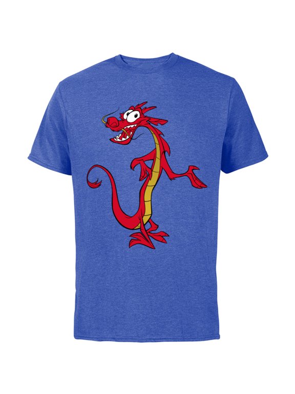 Mulan Mushu Dragon T-Shirt - Short Sleeve Cotton T-Shirt for Adults - Customized-Royal Heather