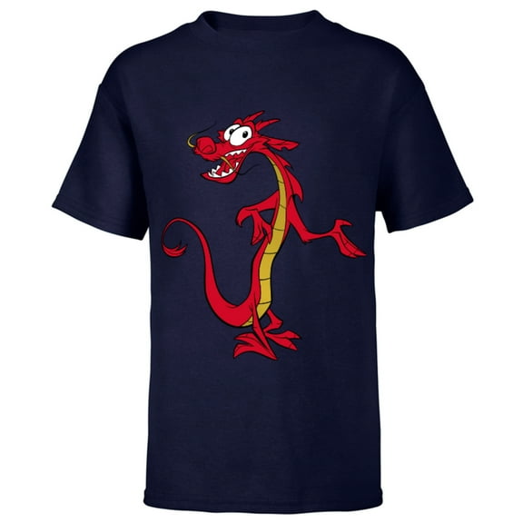 Disney Mulan Mushu Dragon T-Shirt - Short Sleeve T-Shirt for Kids - Customized-Athletic Navy