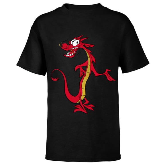 Disney Mulan Mushu Dragon T-Shirt - Short Sleeve T-Shirt for Kids - Customized-Black