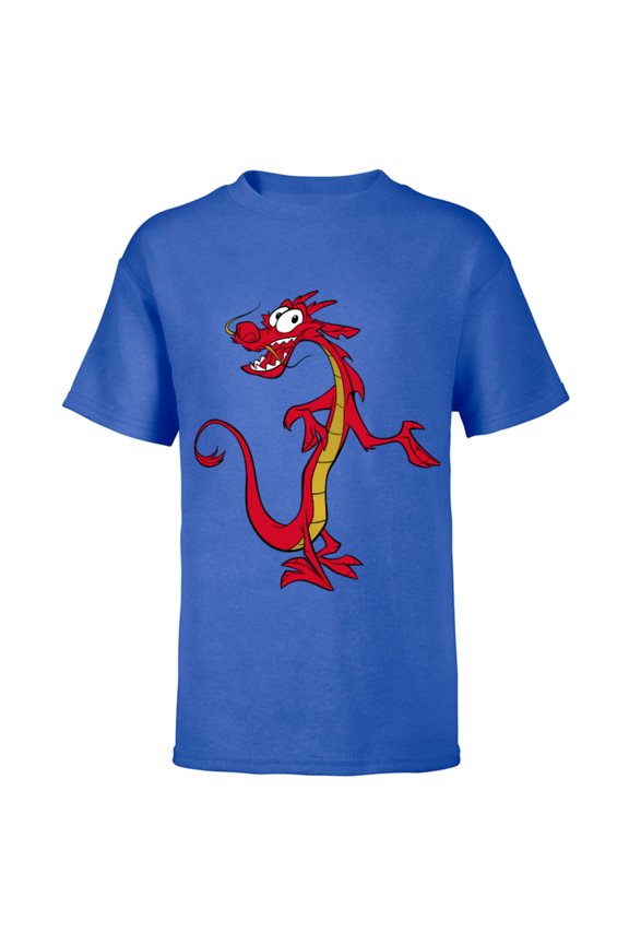 Mulan Mushu Dragon T-Shirt - Short Sleeve T-Shirt for Kids - Customized-Royal