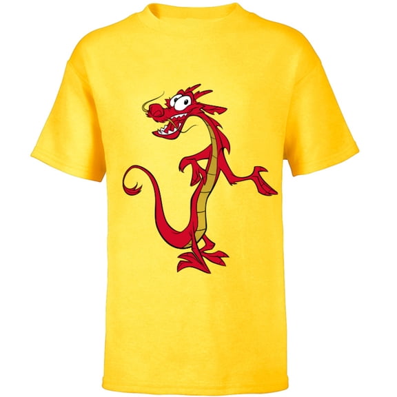 Disney Mulan Mushu Dragon T-Shirt - Short Sleeve T-Shirt for Kids - Customized-Sunflower