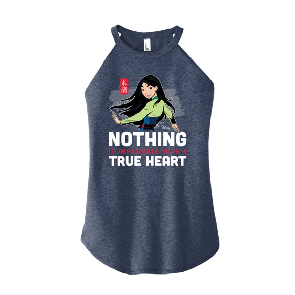 Disney Mulan - Nothing Is Impossible With A True Heart - Juniors High Neck Tank Top