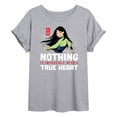 thumbnail image 1 of Disney Mulan - Nothing Is Impossible With A True Heart - Women's Oversized T-Shirt, 1 of 5