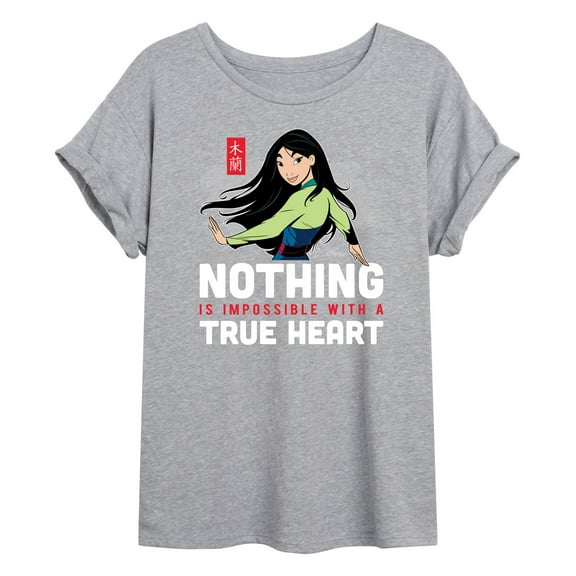 Disney Mulan - Nothing Is Impossible With A True Heart - Juniors Ideal Flowy Muscle T-Shirt