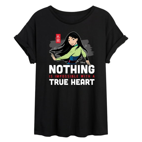 Disney Mulan - Nothing Is Impossible With A True Heart - Women's Oversized T-Shirt