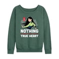 thumbnail image 1 of Disney Mulan - Nothing Is Impossible With A True Heart - Women's Lightweight French Terry Long Sleeve Shirt, 1 of 5