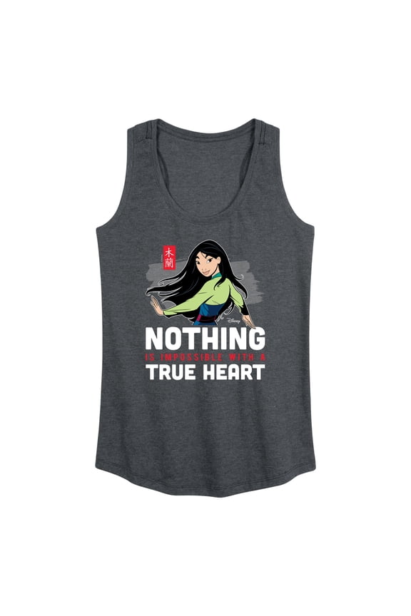 Mulan - Nothing Is Impossible With A True Heart - Women's Racerback Tank Top