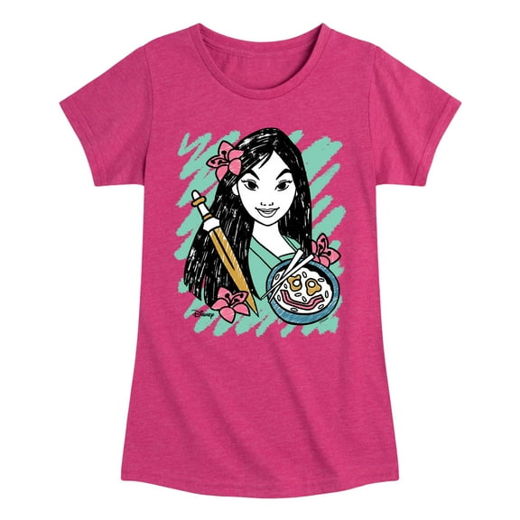 Disney - Mulan Sketch - Toddler & Youth Girls Short Sleeve Graphic T-Shirt