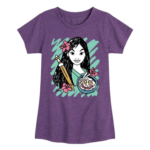 Disney - Mulan Sketch - Toddler & Youth Girls Short Sleeve Graphic T-Shirt