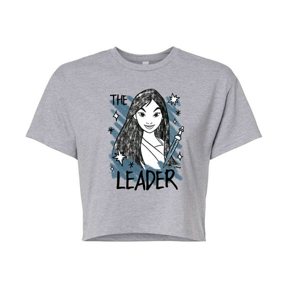Disney - Mulan The Leader  - Juniors Cropped Cotton Blend T-Shirt