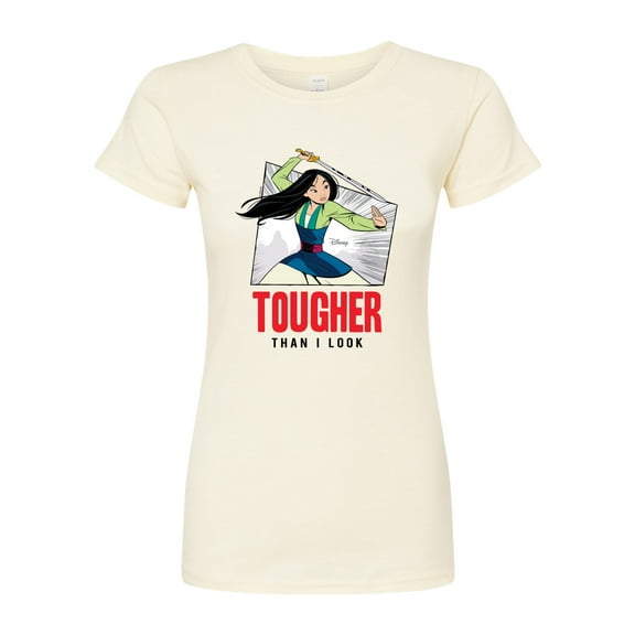 Disney Mulan - Tougher Than I Look - Juniors Fitted Graphic T-Shirt