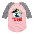 thumbnail image 1 of Disney Mulan - Tougher Than I Look - Toddler & Youth Girls Raglan Graphic T-Shirt, 1 of 5
