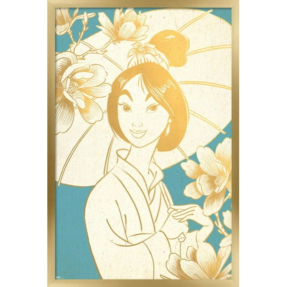 Disney Mulan - Umbrella Wall Poster, 22.375" x 34", Framed