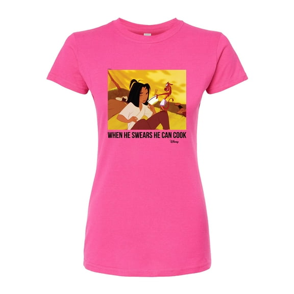 Disney Mulan - When He Says He Can Cook - Juniors Fitted Graphic T-Shirt