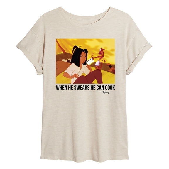 Disney Mulan - When He Says He Can Cook - Juniors Ideal Flowy Muscle T-Shirt