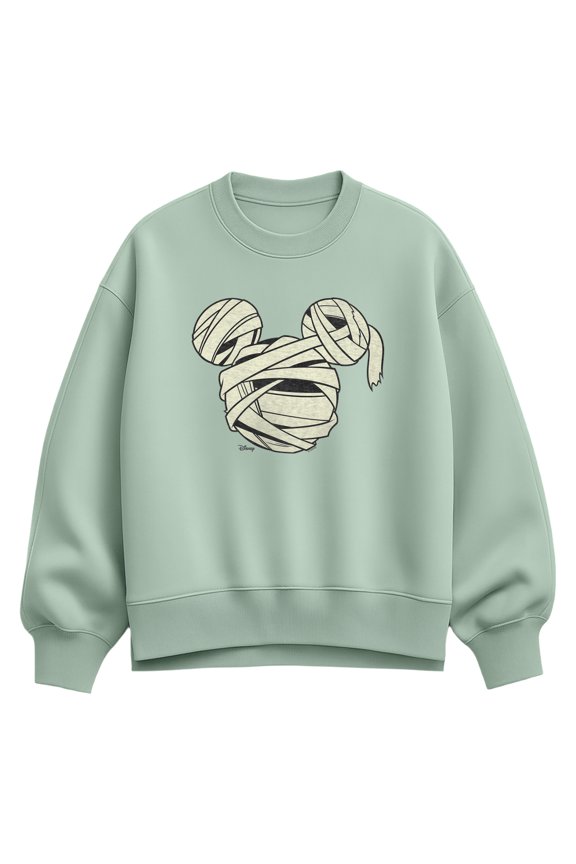 - Mummy Mickey Head - Women's Oversized Fleece Crew Sweatshirt