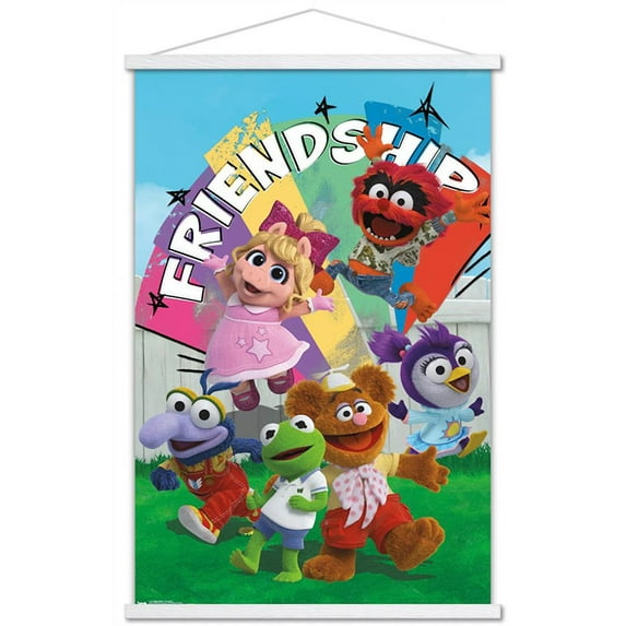 Disney Muppet Babies - Friendship Wall Poster with Wooden Magnetic Frame, 22.375" x 34"