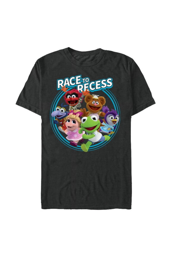 Muppet Babies Race to Recess - Short Sleeve Blended T-Shirt for Adults -Customized-Dark Heather