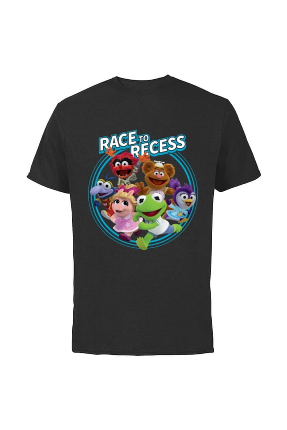 Muppet Babies Race to Recess - Short Sleeve Cotton T-Shirt for Adults -Customized-Black