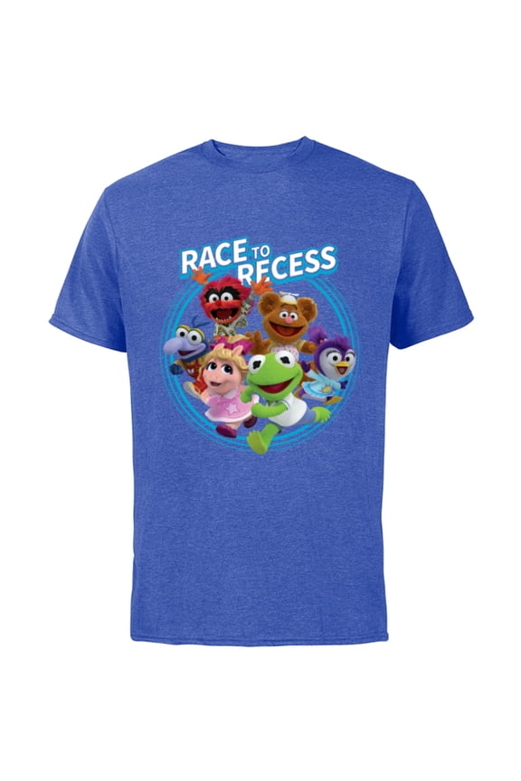 Muppet Babies Race to Recess - Short Sleeve Cotton T-Shirt for Adults -Customized-Royal Heather