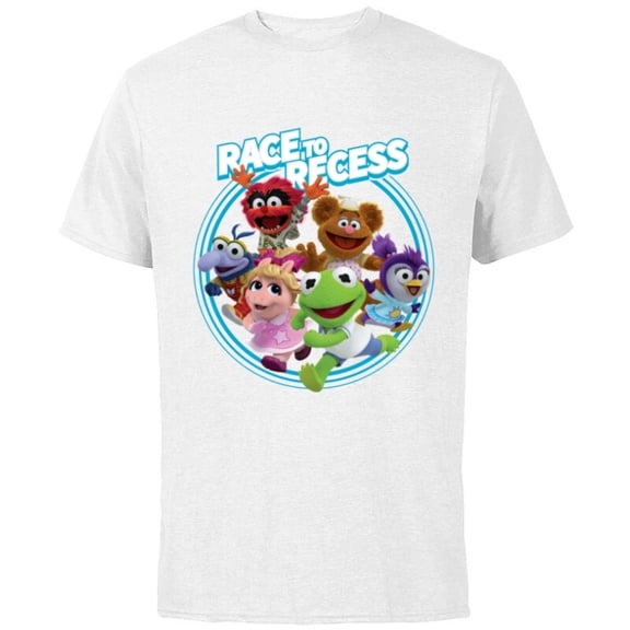 Disney Muppet Babies Race to Recess - Short Sleeve Cotton T-Shirt for Adults -Customized-White