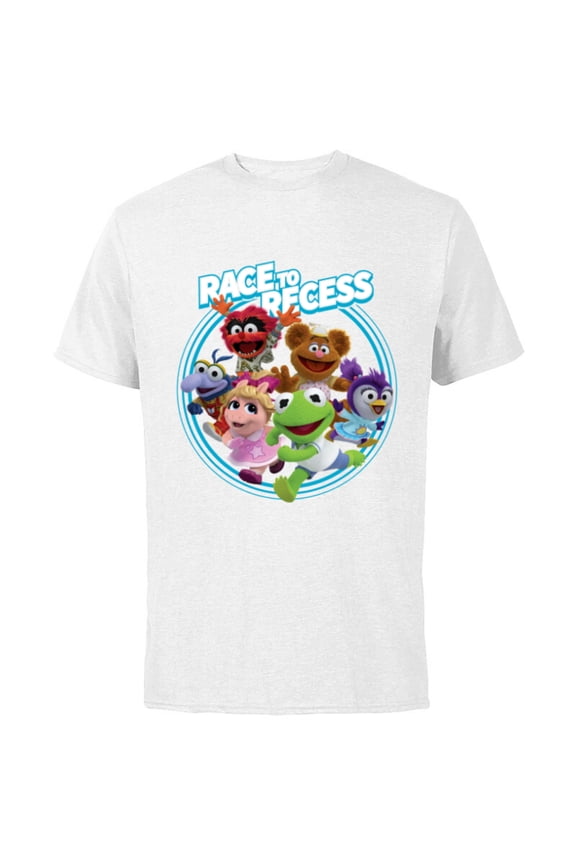 Muppet Babies Race to Recess - Short Sleeve Cotton T-Shirt for Adults -Customized-White