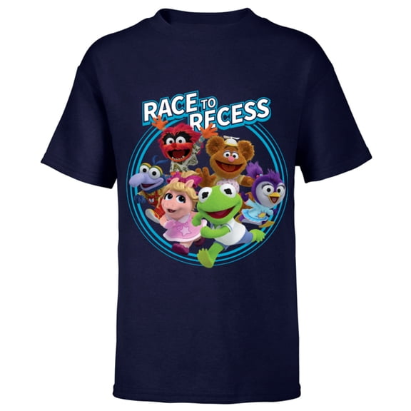 Disney Muppet Babies Race to Recess - Short Sleeve T-Shirt for Kids -Customized-Navy